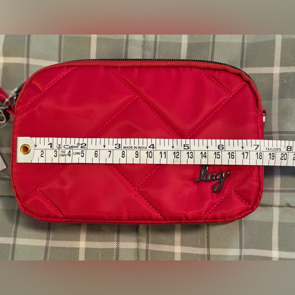 Lug Quilted Red Convertible Belt/Crossbody Bag - Picture 6 of 8